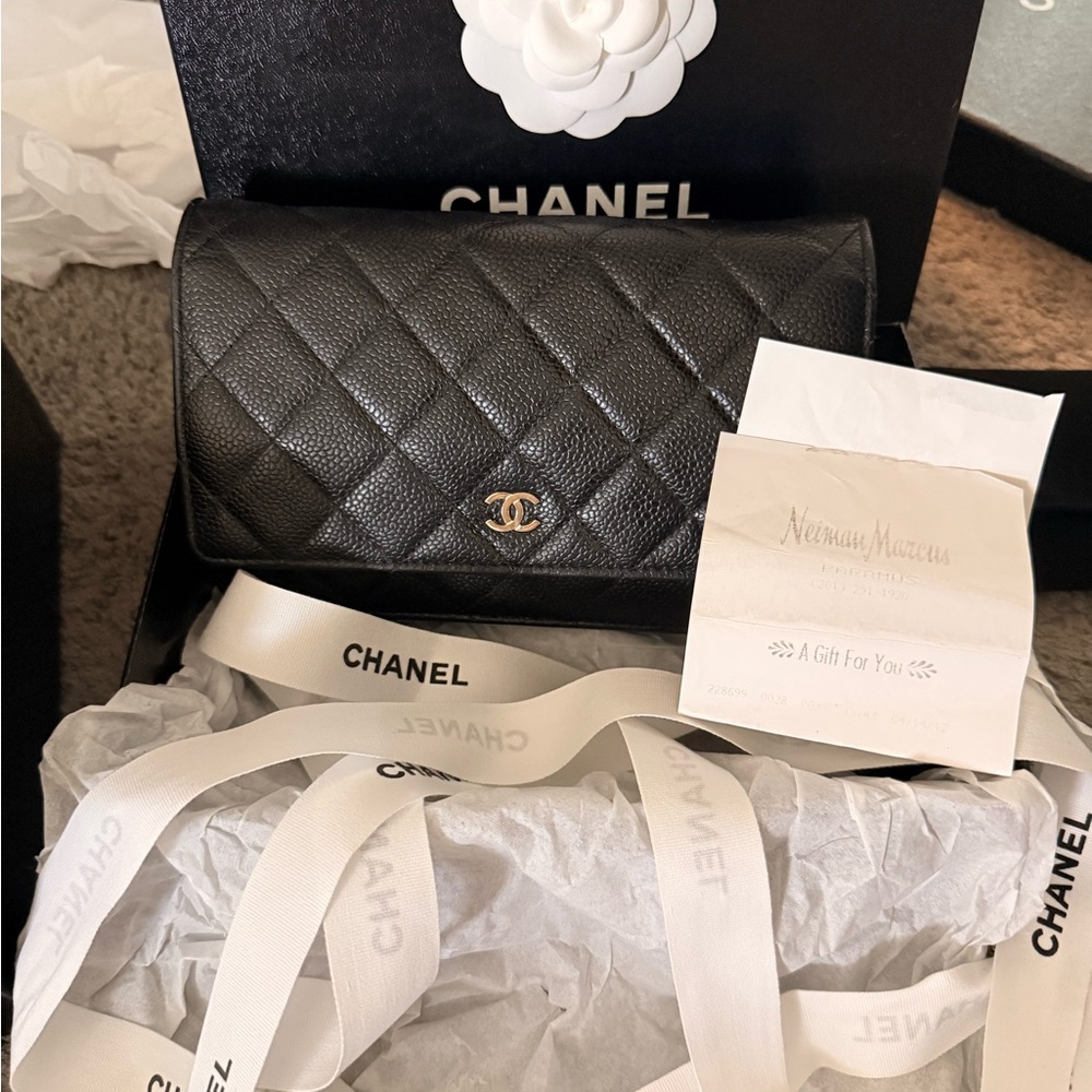 Chanel Black Caviar Quilted WOC